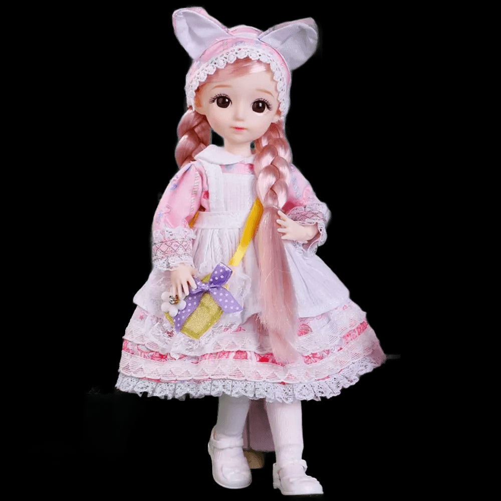 BJD Doll and Clothes Multiple Removable Joints 30cm 1/6 3D Eyes Doll Girl Dress Up Birthday Gift Toy view