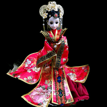 Chinese Style Ancient Clothes Dress Up 30cm Simulation Doll Handmade Movable Joints Tradition Hanfu Fairy Concubine Toys ZH169 view