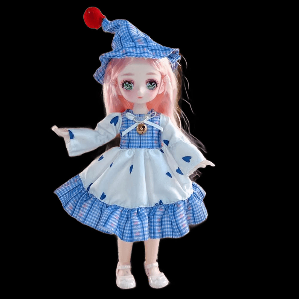 Dress Up BJD Doll Ancient Dress Doll 3D Eyes with Clothes Simulated Eye Hinge Doll Cute 1/6 BJD Removable Joints Doll Kids Toy view