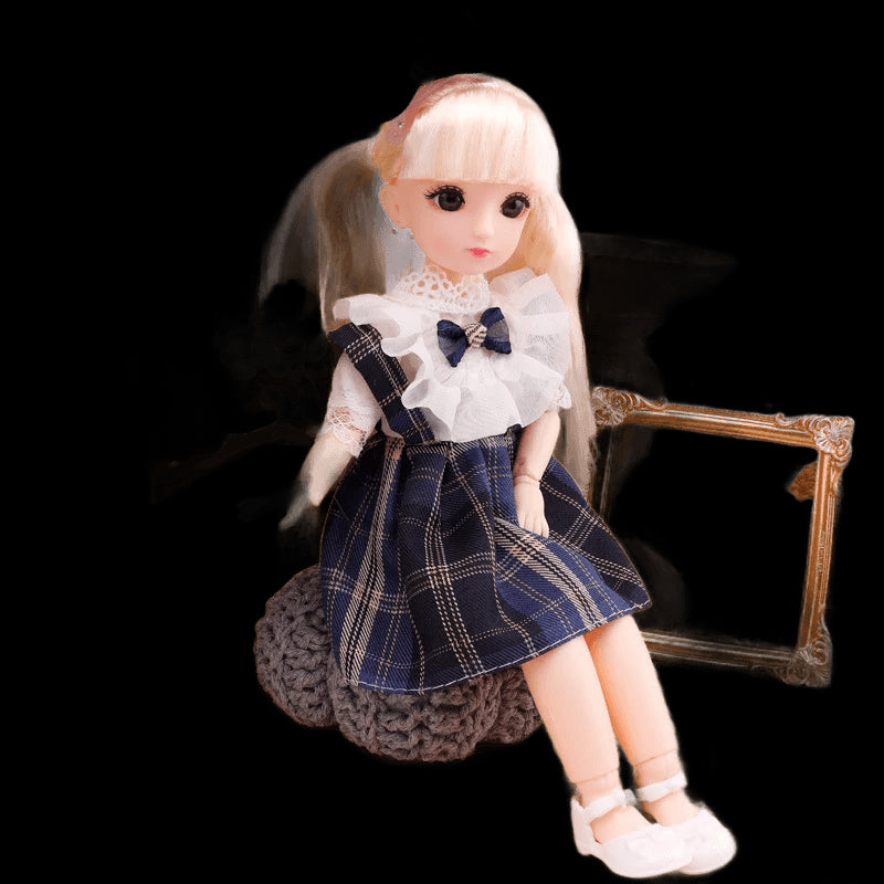 1/6 bjd Dolls for Girls Hinged Doll 30 cm with Clothes Blonde Brown Eyed Articulated  Toys for Children Spherical Joint Playsets view