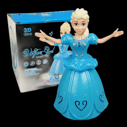 Disney Frozen Princess Electric Dancing Toys Elsa doll With Wings Movable Dolls Rotating Projection Light Music Model Gift view