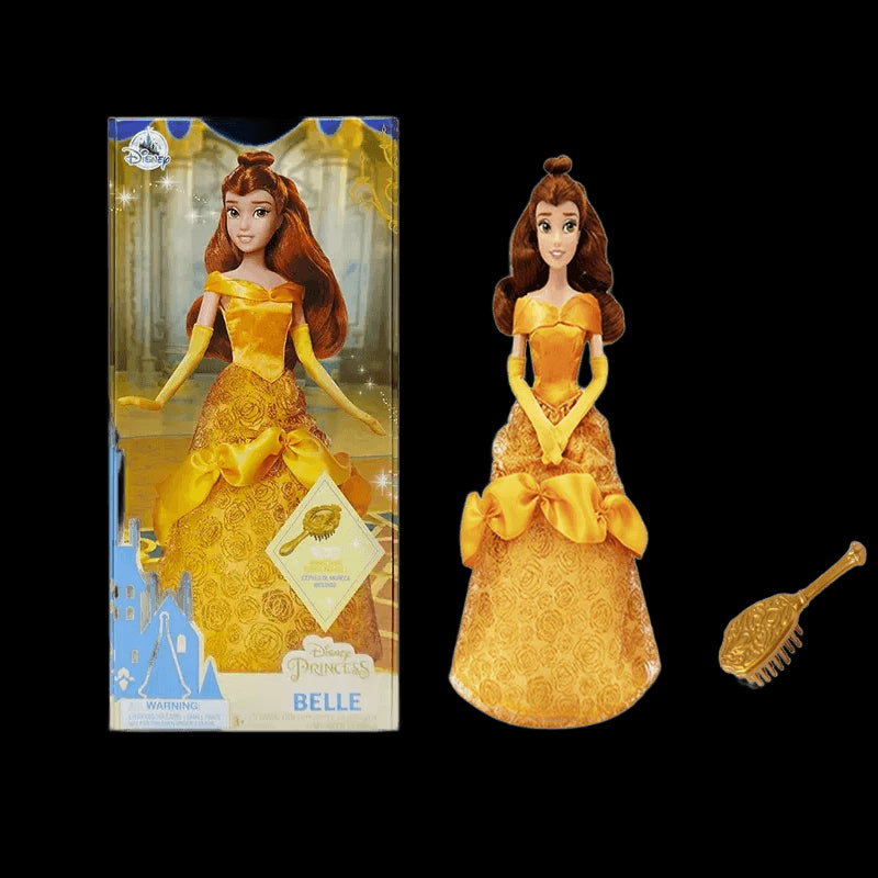 Disney Store Original Princess Rapunzel Ariel Elsa Anna Aurora Cinderella Belle Classic Dolls Toys For Children Christmas Gift view