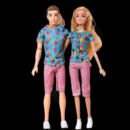 30cm Couple Barbies Doll Boyfriend Girlfriend Ken Doll Full Set 1/6 11.5 inch Girl Boy Doll Toys With Clothes Children Gift view