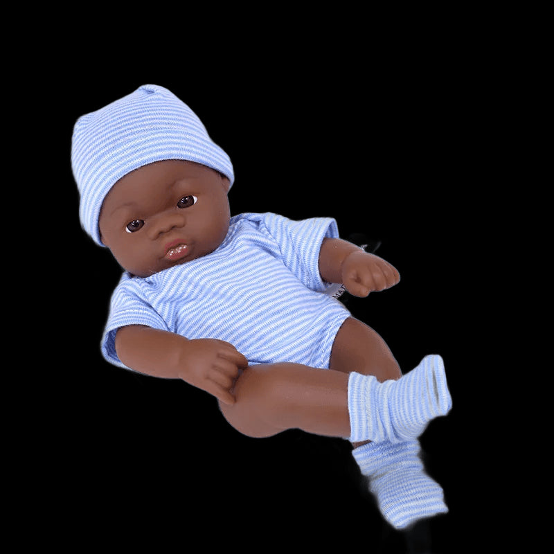 Black Reborn Dolls African Reborn Baby Doll 20cm Dolls Baby Reborn Baby Doll Toys Soft Touch High Quality Doll for Children Toys view