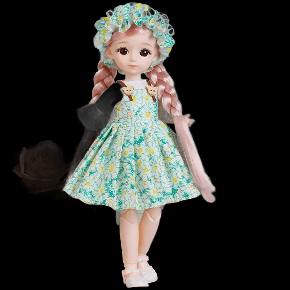 BJD Doll and Clothes Multiple Removable Joints 30cm 1/6 3D Eyes Doll Girl Dress Up Birthday Gift Toy view