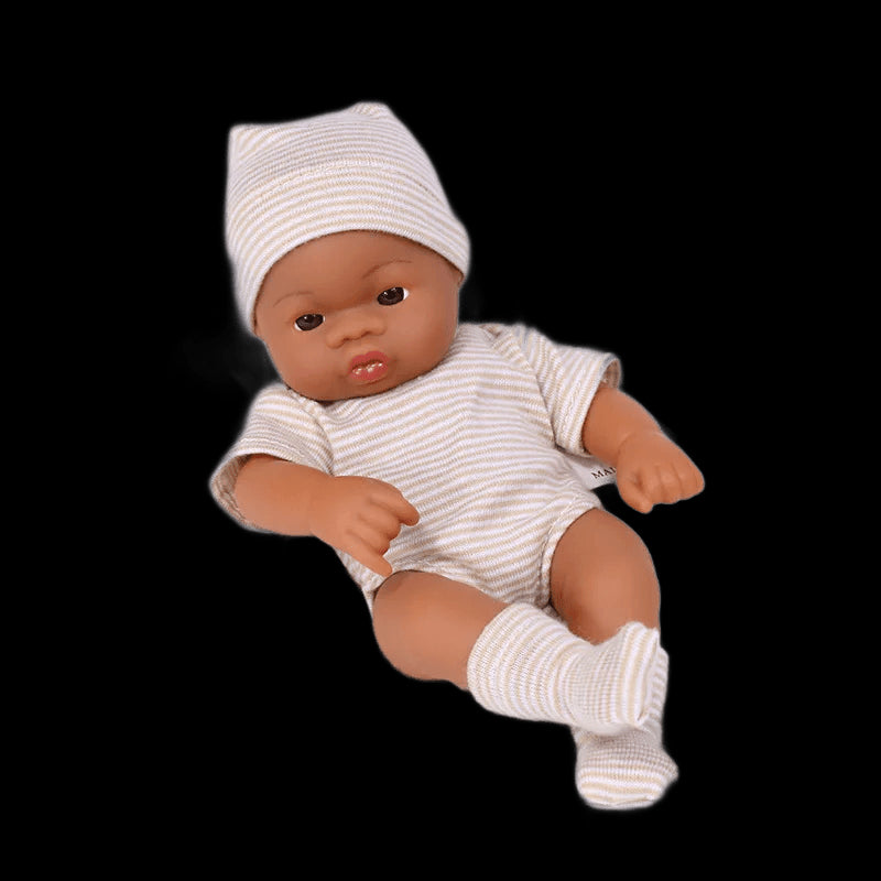 Black Reborn Dolls African Reborn Baby Doll 20cm Dolls Baby Reborn Baby Doll Toys Soft Touch High Quality Doll for Children Toys view