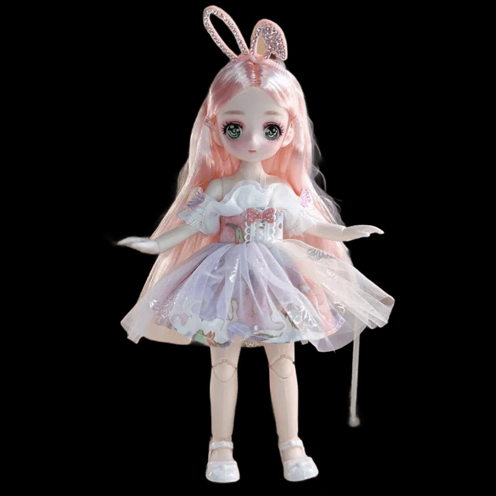 23cm BJD Doll and Clothing 3D Simulation Eyes Comics Face Multiple Movable Joint Hinge Doll Girl DIY Dress Up Toy Birthday Gift view