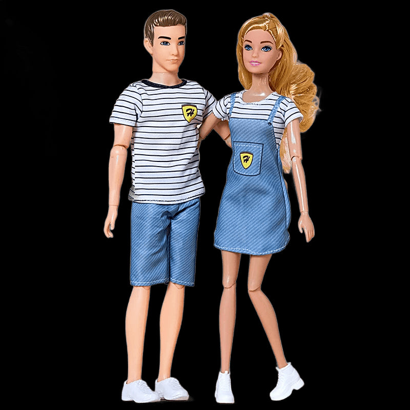 30cm Couple Barbies Doll Boyfriend Girlfriend Ken Doll Full Set 1/6 11.5 inch Girl Boy Doll Toys With Clothes Children Gift view