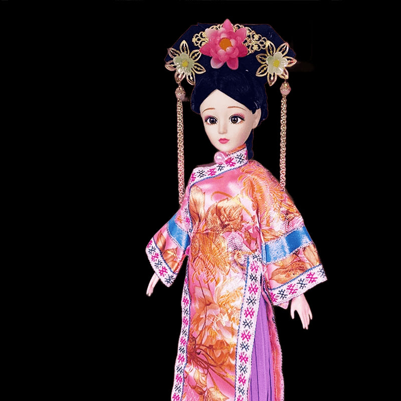 1/6 BJD Chinese Doll Ancient Traditional Clothes Headdress Qing Dynasty Empress Princess Doll Chinese Drama Dolls Toys for Girls view