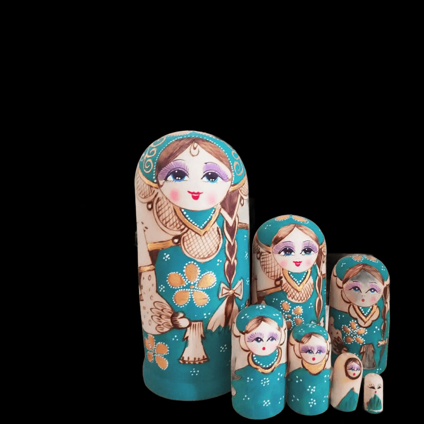 7 Pieces Nesting Doll Matryoshka Dolls for Birthday Gift Office Decoration view