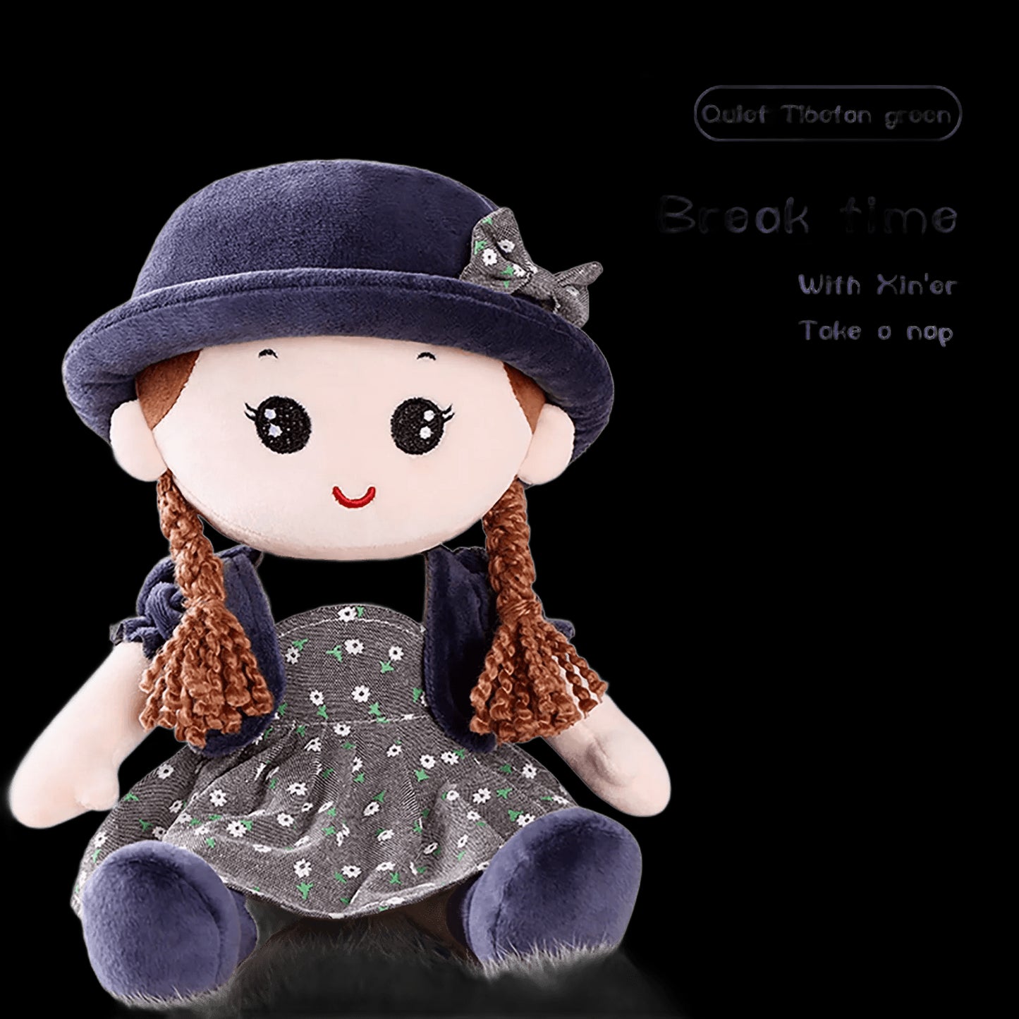 35cm Baby Girl Rag Doll With Removeable Hat Skirt Sweetheart Rag Doll Cozy Cuddle Soft Baby Doll Sleeping Plush Doll For Kids view