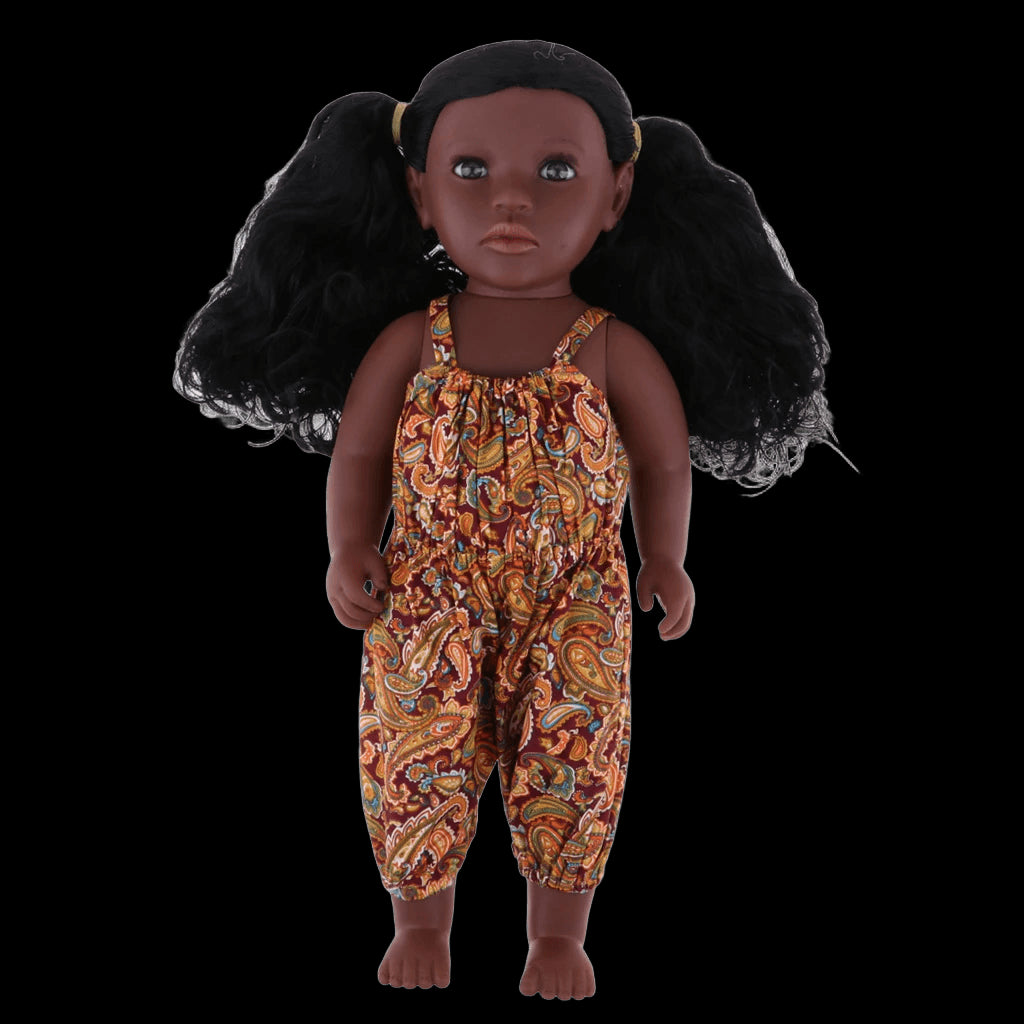 43cm Real Life Vinyl Baby Doll African Newborn Baby Girl Doll Kids Gift Toy view