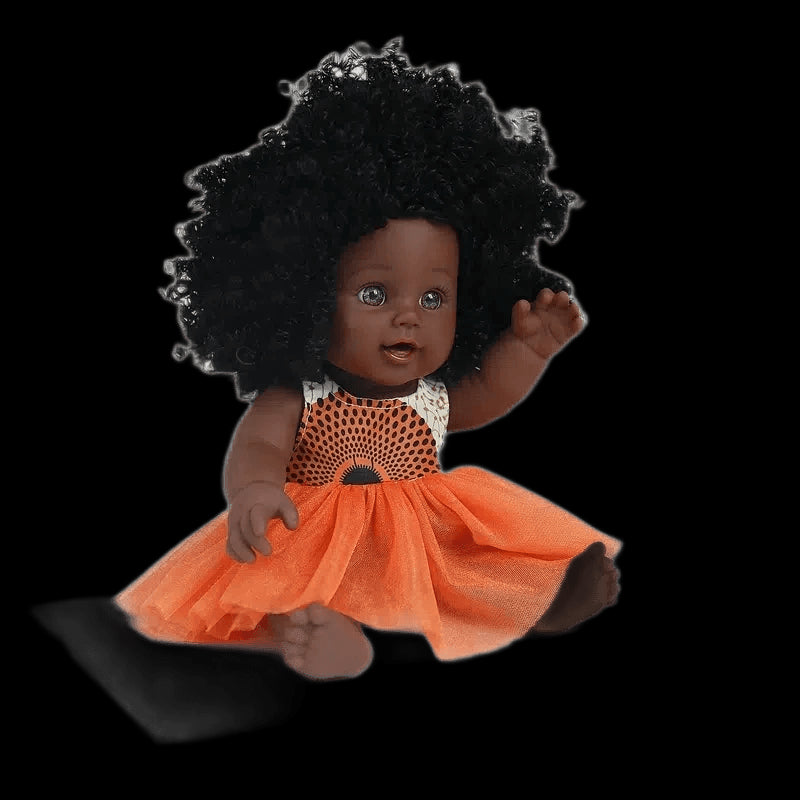 12inch baby doll with clothes toy doll as gift for kids africa black doll with curly hair view