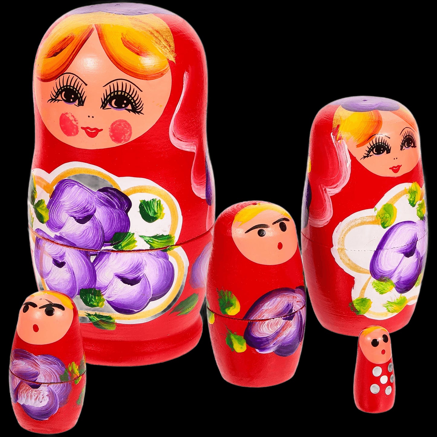 Matryoshka Wooden Handmade Toy Russian Traditional Nesting Dolls Gifts for Kids view