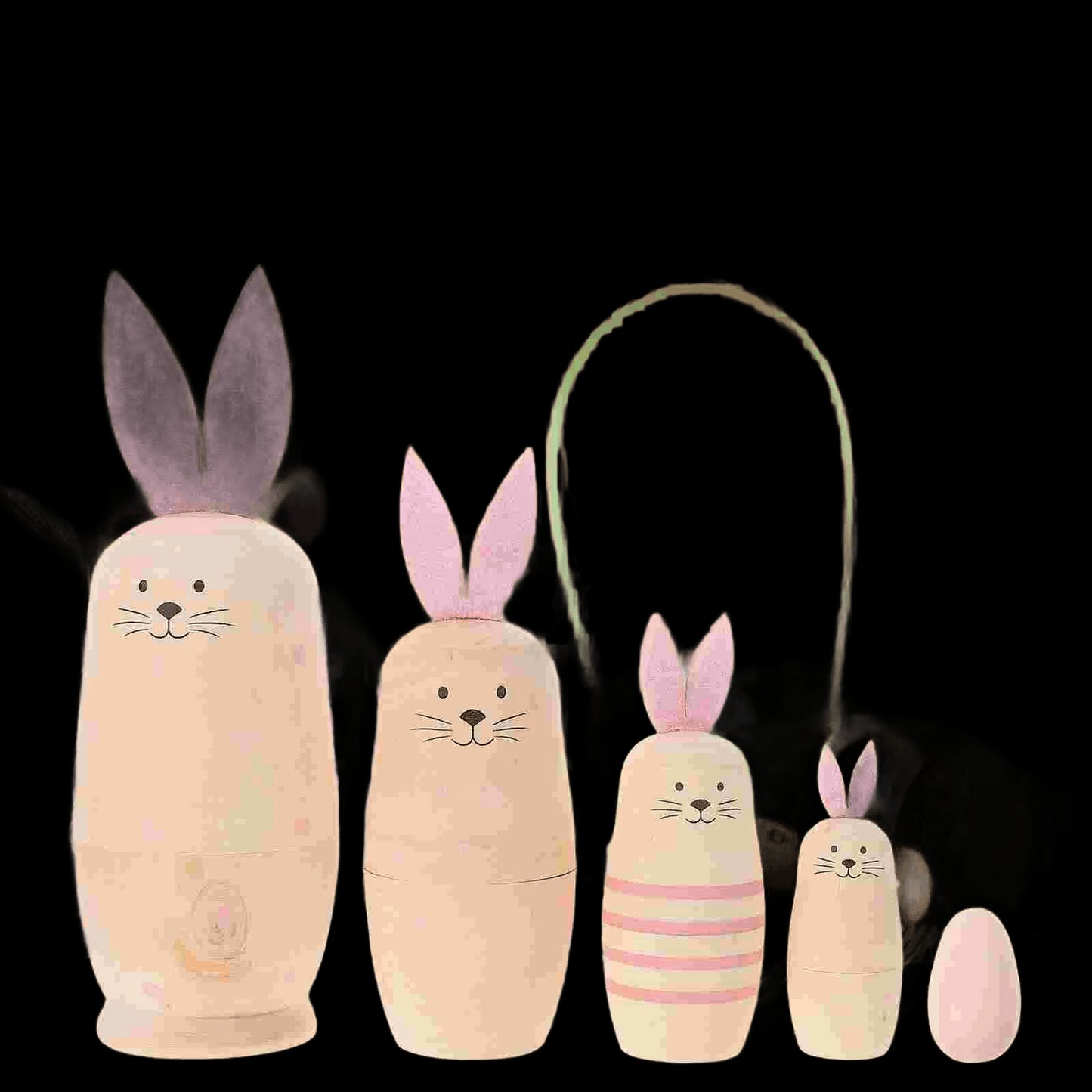 Rabbit Nesting Toys for Rabbits Wooden Matryoshkas Creative Birthday Present Russian Dolls Child Easter Playthings view