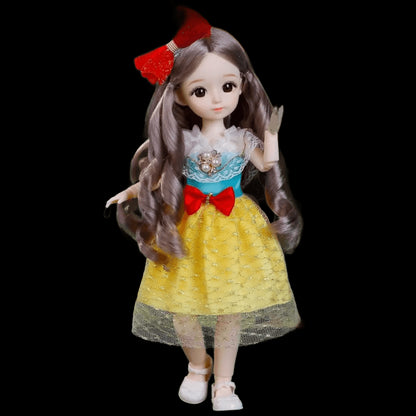 BJD Doll and Clothes Multiple Removable Joints 30cm 1/6 3D Eyes Doll Girl Dress Up Birthday Gift Toy view