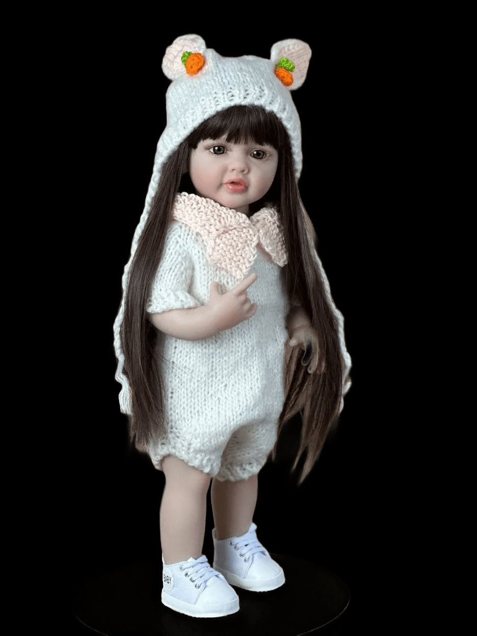 Baby Silicone Reborn Doll For Girls Princess Cute Bb Newborn Realistic Soft Mold Doll Kits Princess Cute Gift Toys for Kid 55cm view