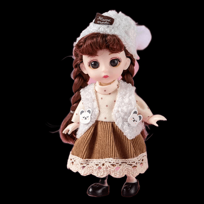 16cm  Princess BJD Doll with Clothes and Shoes Lolita Cute Sweet Face1:12 Movable Joints Action Figure Gift Child Kid Girl Toy view