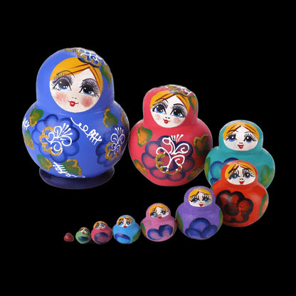 5/10-Layers Matrioschka Houten Russian Nesting Matryoshka Doll Poppen Voor Kinderen Brithday Geschenken Decor Poupée De Russ view