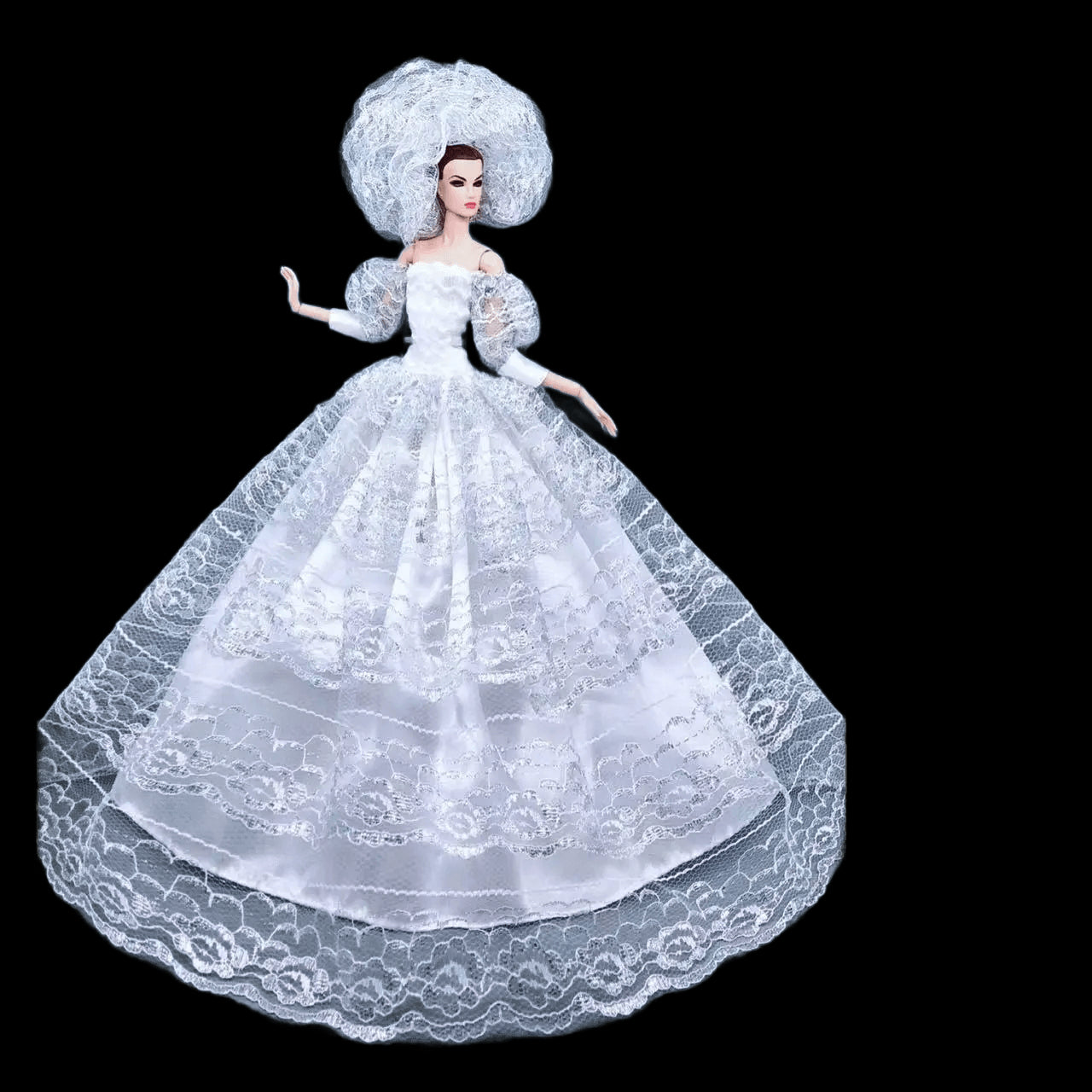 Special offer the original for barbie doll clothes wedding dress  Multilayer mermaid dress princess dress cake skirt view