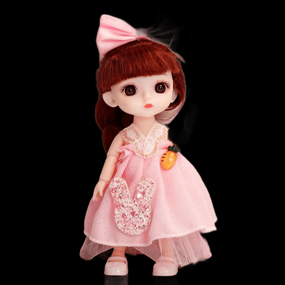 23cm BJD Doll and Clothing 3D Simulation Eyes Comics Face Multiple Movable Joint Hinge Doll Girl DIY Dress Up Toy Birthday Gift view