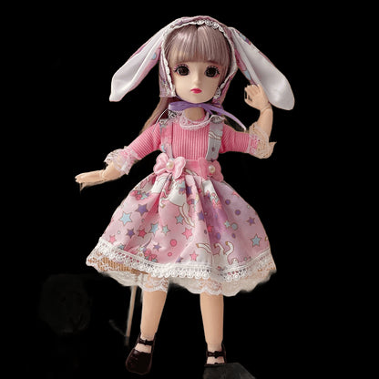 Full Set 1/6 Doll 30cm Anime Bjd Reborn Kawaii Girls Dress Up DIY Toys 23 Joint Movable Body With Clothes Skirt Hat Headdress view