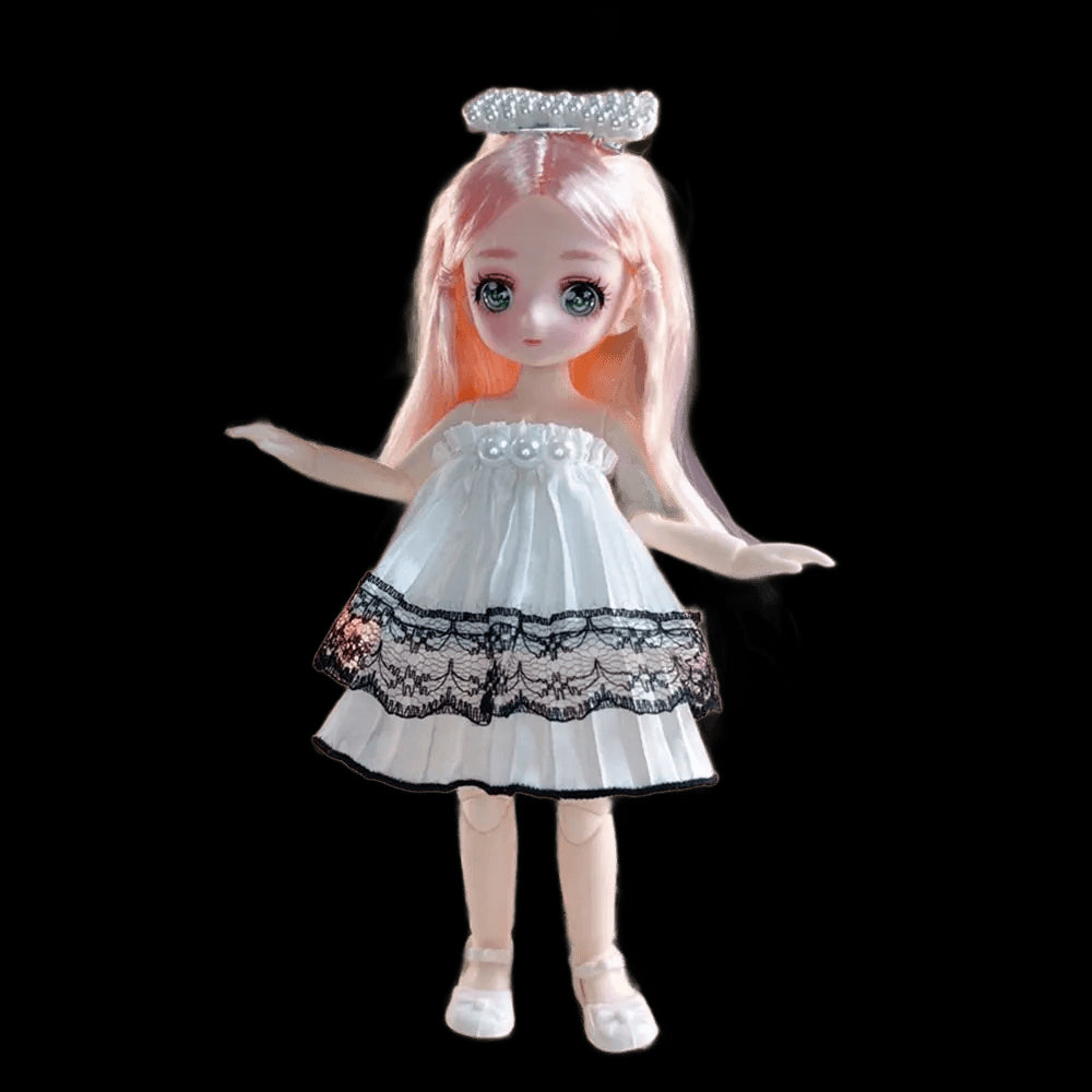 23cm BJD Doll and Clothing 3D Simulation Eyes Comics Face Multiple Movable Joint Hinge Doll Girl DIY Dress Up Toy Birthday Gift view