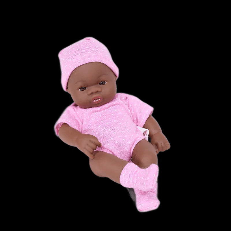 Black Reborn Dolls African Reborn Baby Doll 20cm Dolls Baby Reborn Baby Doll Toys Soft Touch High Quality Doll for Children Toys view