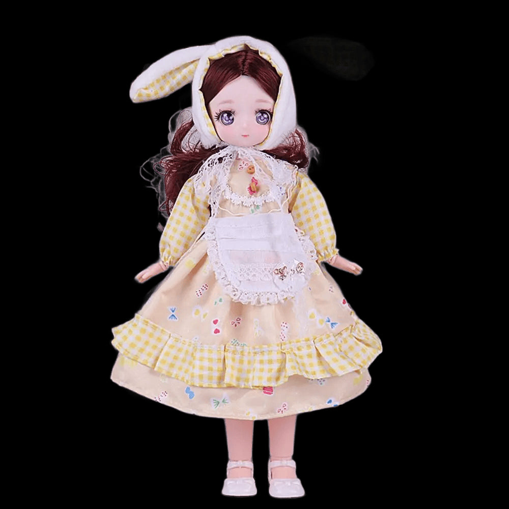 Pink Eyed 30cm Doll with Clothes Multiple Movable Joints Princess Style 3D Simulated Hinge Doll Fashion Cute 1/6 Bjd Doll view