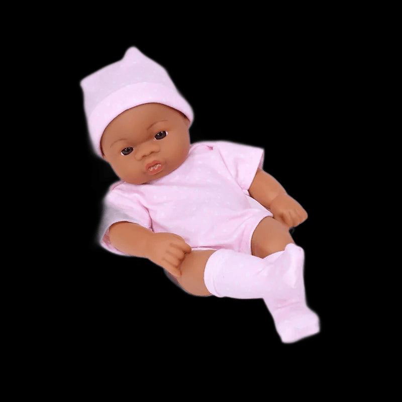 Black Reborn Dolls African Reborn Baby Doll 20cm Dolls Baby Reborn Baby Doll Toys Soft Touch High Quality Doll for Children Toys view