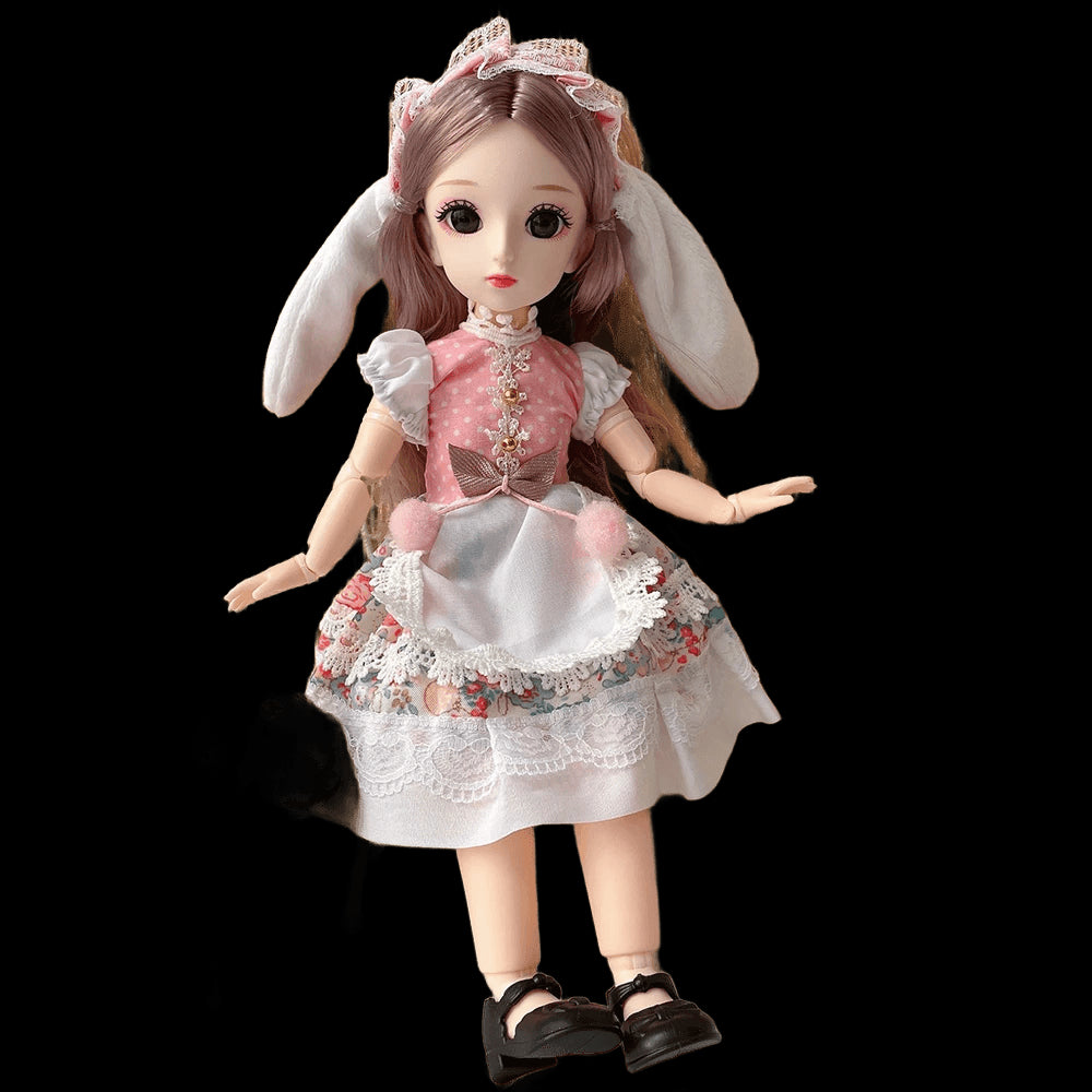 Full Set 1/6 Doll 30cm Anime Bjd Reborn Kawaii Girls Dress Up DIY Toys 23 Joint Movable Body With Clothes Skirt Hat Headdress view