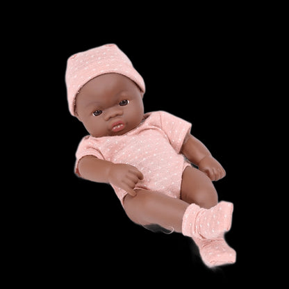 Black Reborn Dolls African Reborn Baby Doll 20cm Dolls Baby Reborn Baby Doll Toys Soft Touch High Quality Doll for Children Toys view