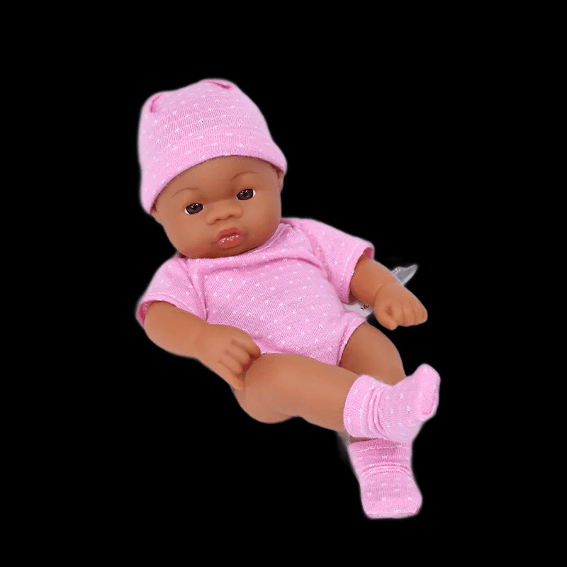 Black Reborn Dolls African Reborn Baby Doll 20cm Dolls Baby Reborn Baby Doll Toys Soft Touch High Quality Doll for Children Toys view