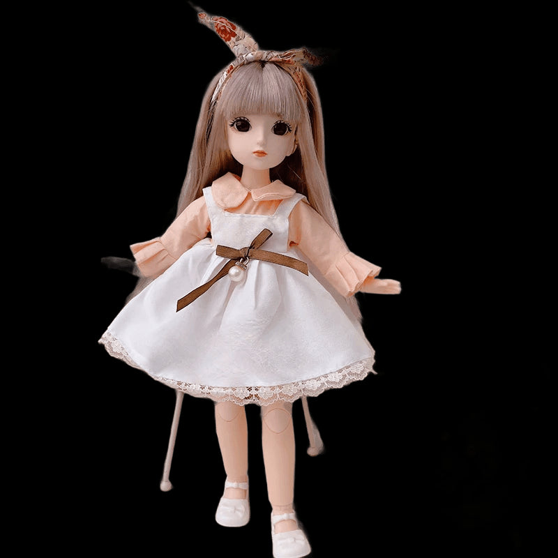 Full Set 1/6 Doll 30cm Anime Bjd Reborn Kawaii Girls Dress Up DIY Toys 23 Joint Movable Body With Clothes Skirt Hat Headdress view