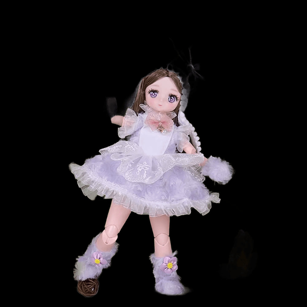 Pink Eyed 30cm Doll with Clothes Multiple Movable Joints Princess Style 3D Simulated Hinge Doll Fashion Cute 1/6 Bjd Doll view