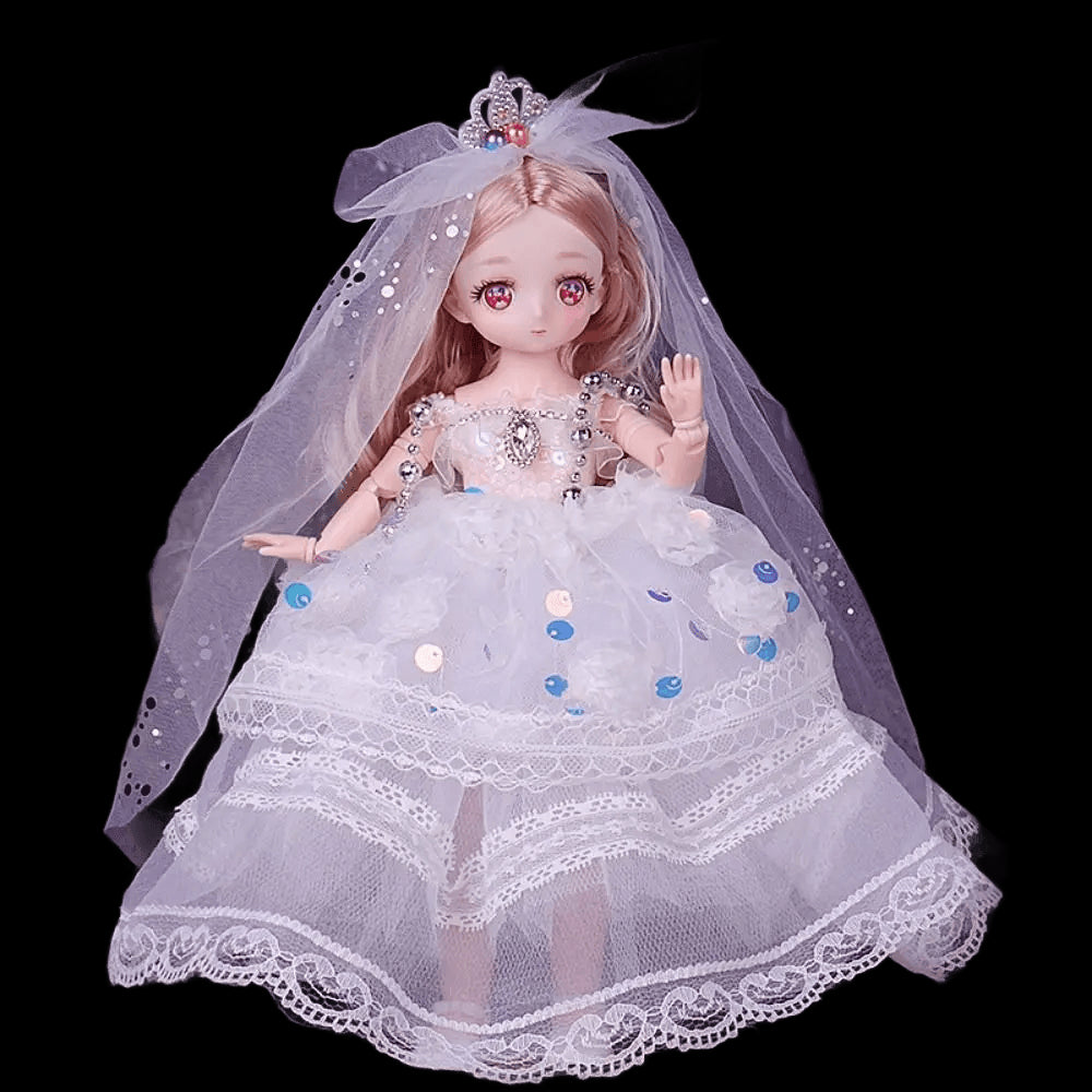 Pink Eyed 30cm Doll with Clothes Multiple Movable Joints Princess Style 3D Simulated Hinge Doll Fashion Cute 1/6 Bjd Doll view