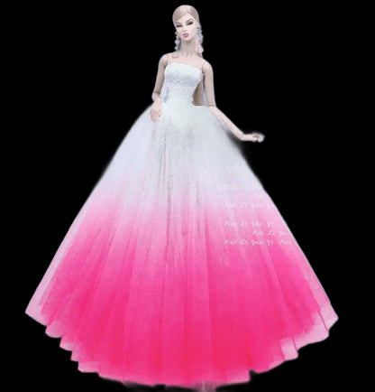 Special offer the original for barbie doll clothes wedding dress  Multilayer mermaid dress princess dress cake skirt view