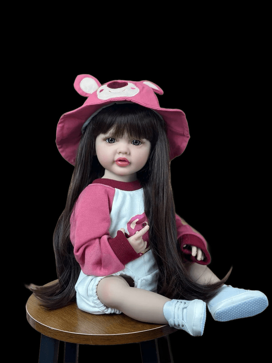 Baby Silicone Reborn Doll For Girls Princess Cute Bb Newborn Realistic Soft Mold Doll Kits Princess Cute Gift Toys for Kid 55cm view