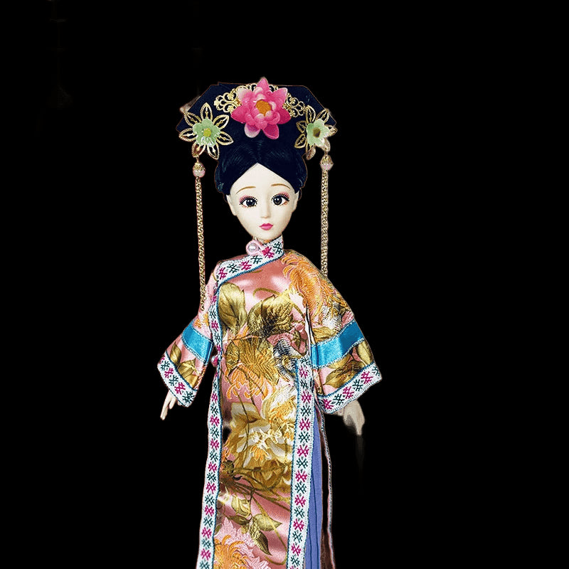 1/6 BJD Chinese Doll Ancient Traditional Clothes Headdress Qing Dynasty Empress Princess Doll Chinese Drama Dolls Toys for Girls view