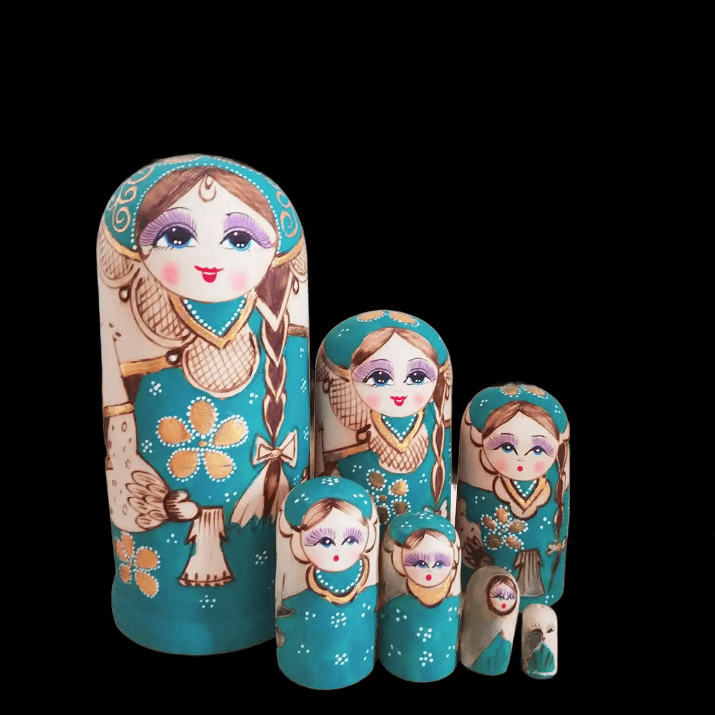 7 Pieces Nesting Doll Matryoshka Dolls for Birthday Gift Office Decoration view