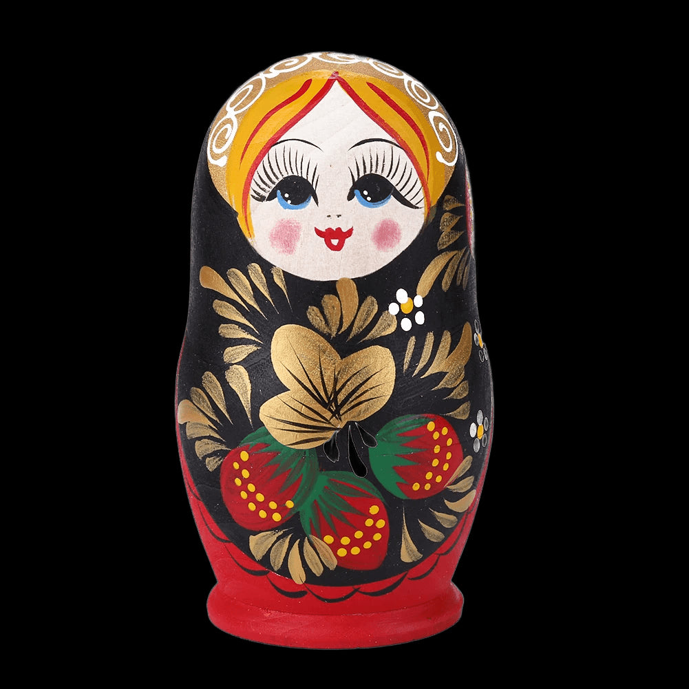 5/10 Layers Casual Russian Dolls Handmade Painted Wooden Matryoshka Babushka Dolls Cartoon Girl Handicraft Decor view