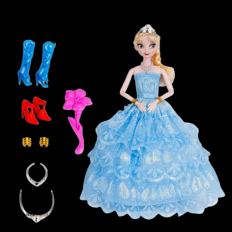 Disney Cartoon Princess Frozen Elsa Anna Snow Queen Dolls Action Figure Collection Model Girls Toys For Children Christmas Gift view