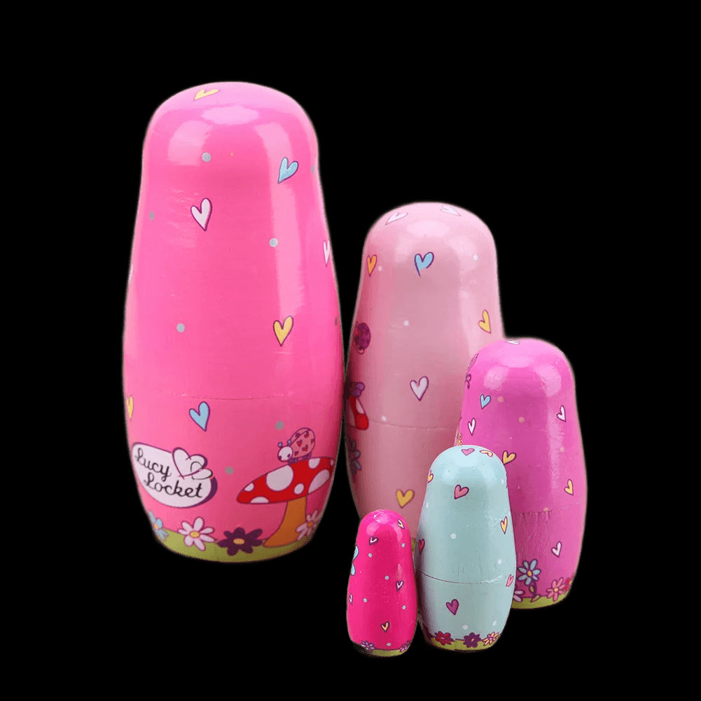 26 Styles 5/10pcs/Set Cute Wood Russian Nesting Babushka Matryoshka Doll Hand Paint Toys Craft Toys Home Decoration Kids Gifts view