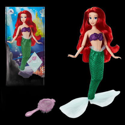 Disney Store Original Princess Rapunzel Ariel Elsa Anna Aurora Cinderella Belle Classic Dolls Toys For Children Christmas Gift view