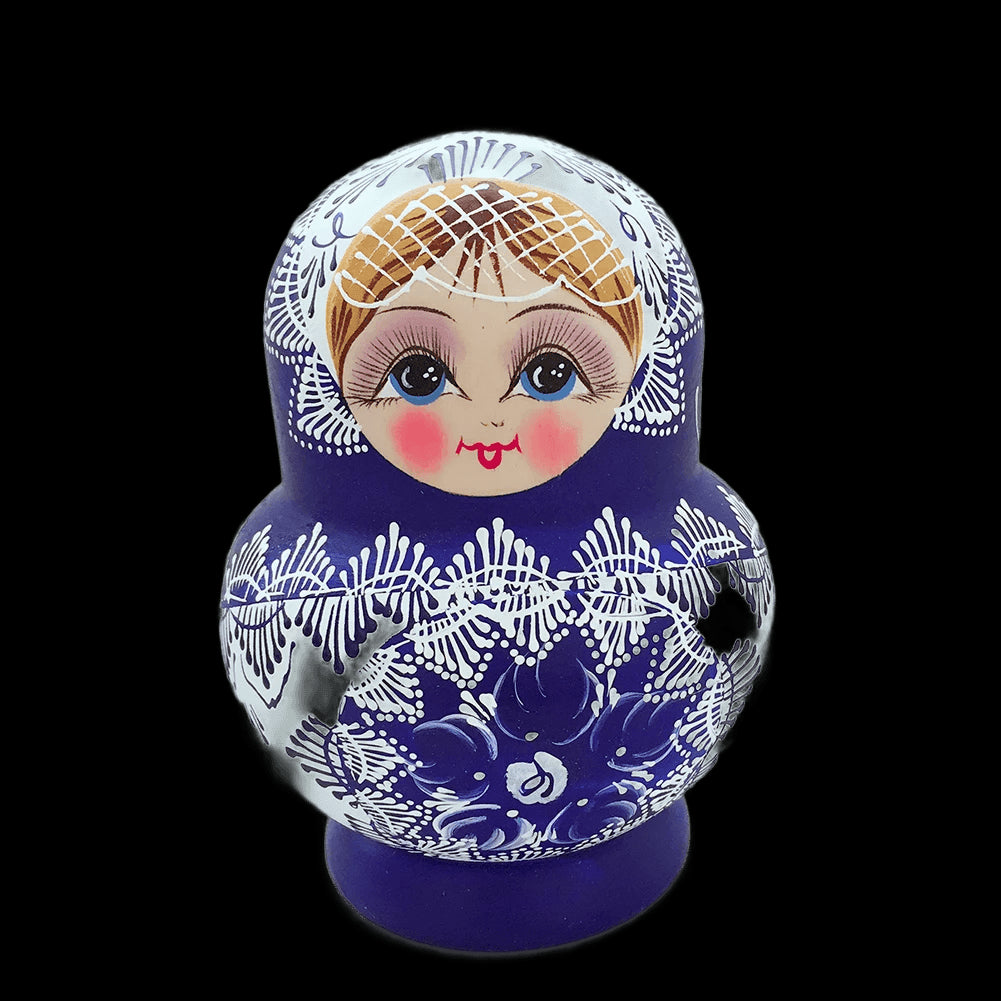 10PCS/Set Lovely Matryoshka Wooden Dolls Nesting Babushka Russian Hand Paint for Kids Christmas Toys Gifts dolls for kids view