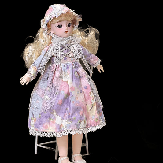 1/6 Bjd Doll Starry Blue Eyes 30CM 23 Movable Jointed  Dolls Fashion Dress DIY Toy Dolls with Shoes for Children Birthday Gifts view