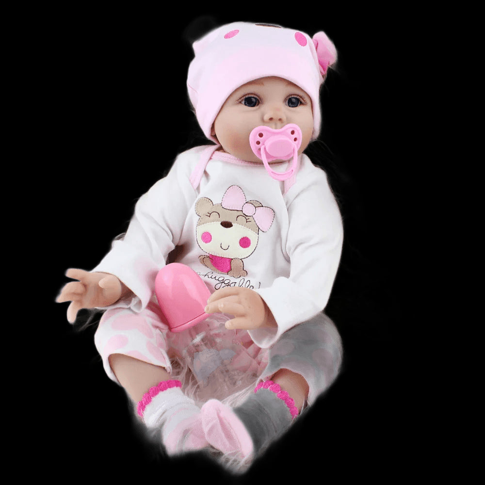 45/55cm Realistic Reborn Doll Handmade Soft Cloth Body Baby Dolls Bebe Reborn Newborm Girl With Pacifier view