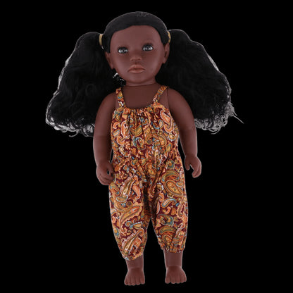 43cm Real Life Vinyl Baby Doll African Newborn Baby Girl Doll Kids Gift Toy view