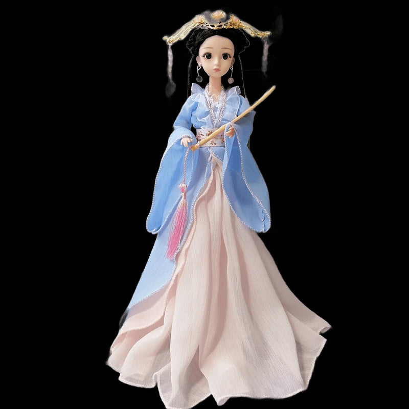 1/6 BJD Chinese Hanfu Doll with Ancient Traditional Clothes Headdress Fairy Princess Doll Chinese Drama Dolls Toys for Girls view