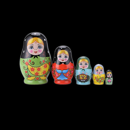 5/10-Layers Houten Russian Nesting Doll Matryoshka Poppen Voor Kinderen Brithday Geschenken Decor Poupée De Nidification Russ view